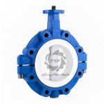 شیر پروانه ای (Butterfly valve) پوشش دهی شده و لاين شده با تفلون PTFE