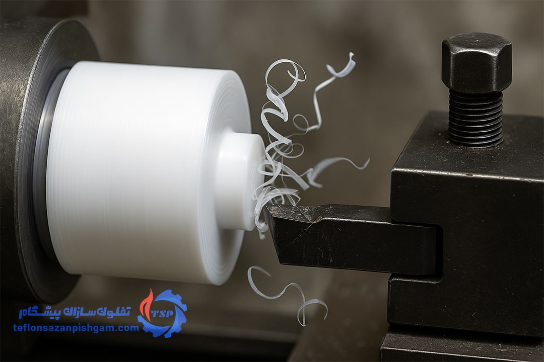 برش مناسب ماشینکاری قطعات تفلون PTFE 