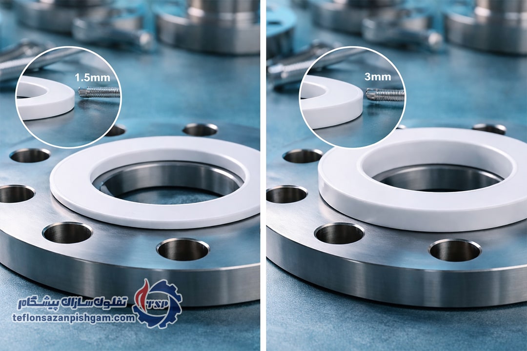 مقایسه گسکت نازک و ضخیم در کاربردهای مختلف - تفلون‌سازان پیشگام