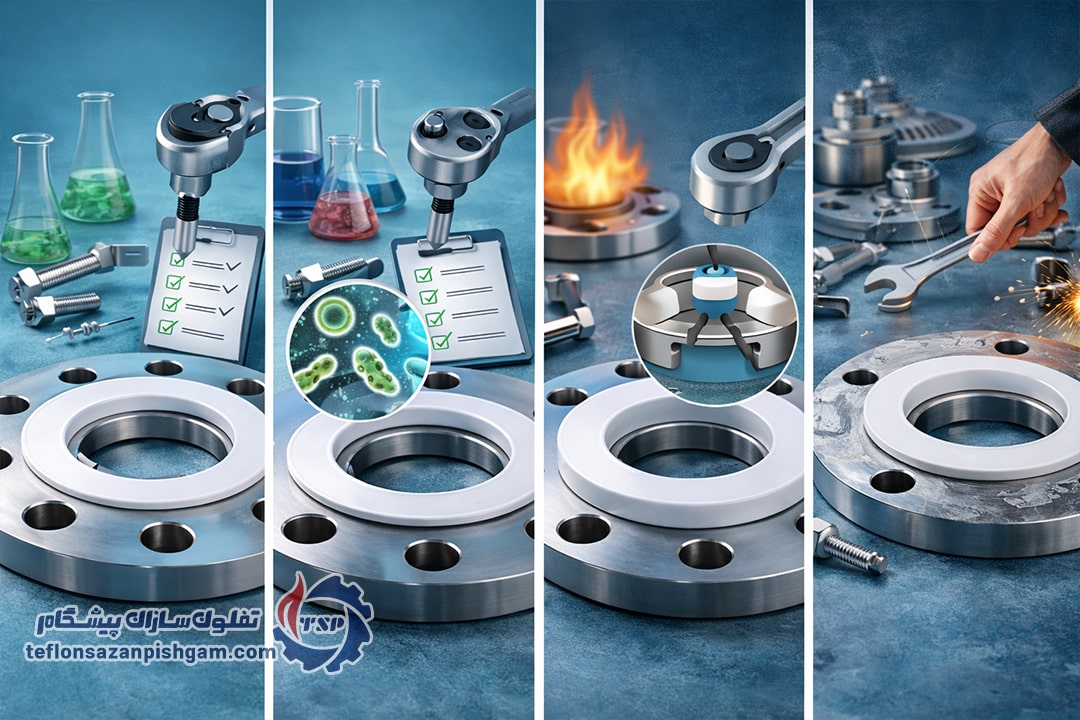 راهنمای انتخاب سریع گسکت PTFE